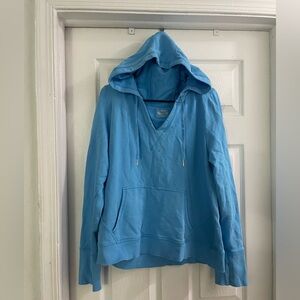 Lilly Pulitzer Luxletic Carrie Pullover Pocket Hoodie V Neck Long Sleeve Top